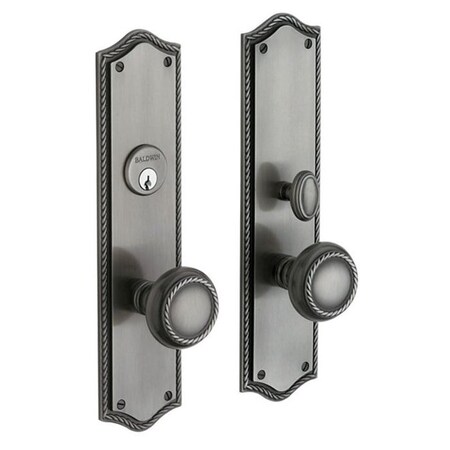 Baldwin Double Cylinder Entry Handlesets Antique Nickel 6554.151.DBLC